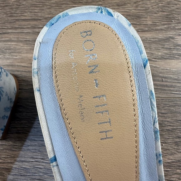 Antonio Melani x Born on Fifth Amy Bird Pleated Dress Mules Heeled Sandal Size 7 - Picture 8 of 15